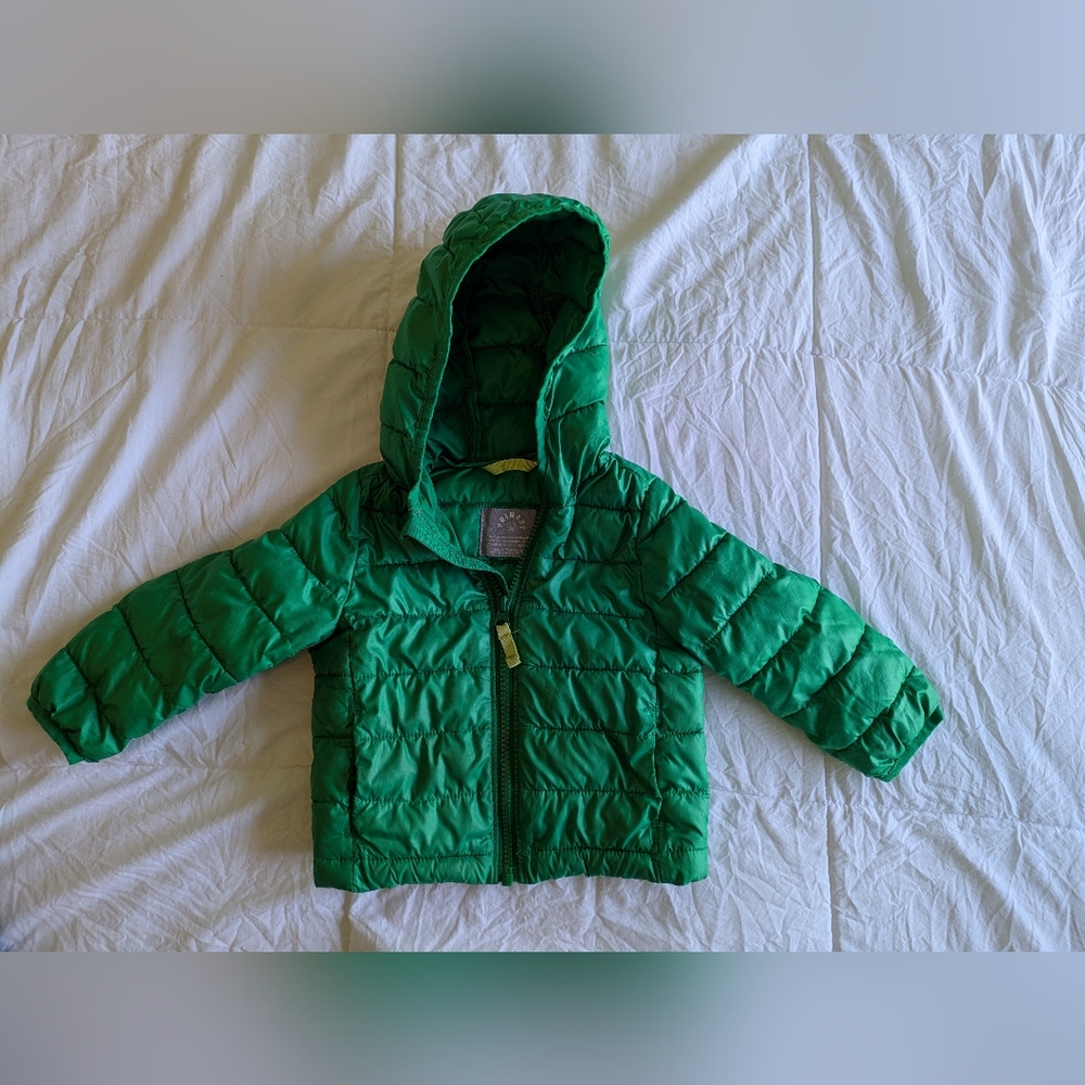Green Hooded Puffer Jacket